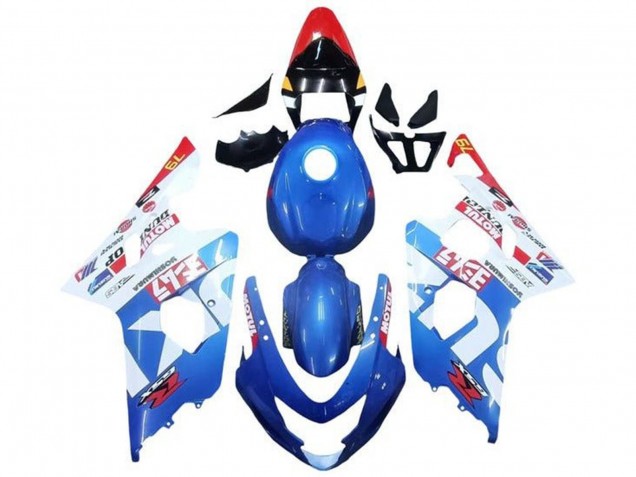 2004-2005 Suzuki GSXR 600 / GSXR 750 Motorcycle Fairings - Blue White Red Motul Canada
