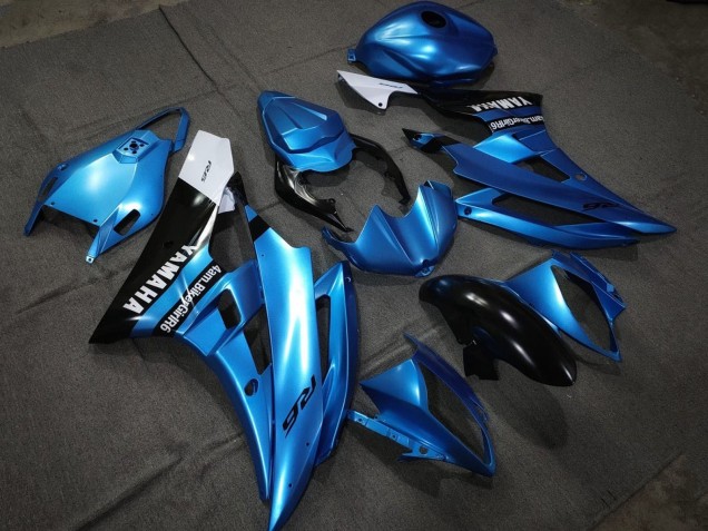 2006-2007 Yamaha YZF R6 Motorcycle Fairings - Blue Glossy Black White Canada