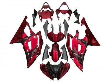 2008-2016 Yamaha YZF R6 Motorcycle Fairings - Red Black Stripe Canada