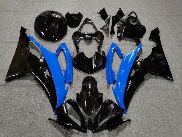 2008-2016 Yamaha YZF R6 Motorcycle Fairings - Blue Glossy Black Canada