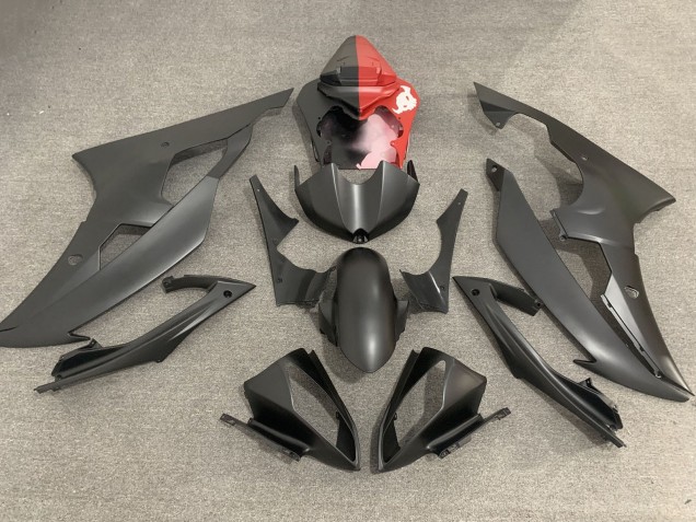 2008-2016 Yamaha YZF R6 Motorcycle Fairings - Red Matte Black Canada
