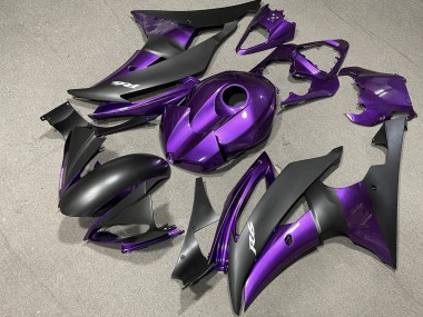 2008-2016 Yamaha YZF R6 Motorcycle Fairing - Purple Matte Black Canada