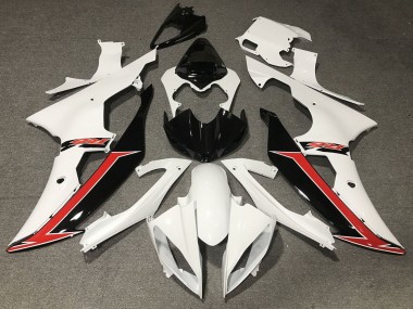 2008-2016 Yamaha YZF R6 Motorcycle Fairing - White Red Glossy Black Canada