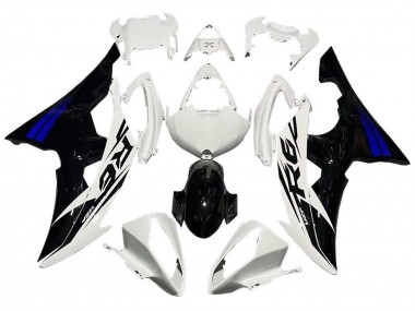 2008-2016 Yamaha YZF R6 Motorcycle Fairings - White Blue Glossy Black Canada