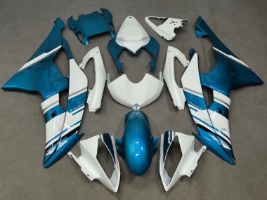 2008-2016 Yamaha YZF R6 Motorcycle Fairing - White Blue Canada