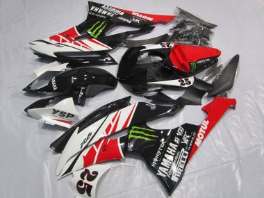 2008-2016 Yamaha YZF R6 Motorcycle Fairings - White Red Glossy Black Green Monster 25 Canada