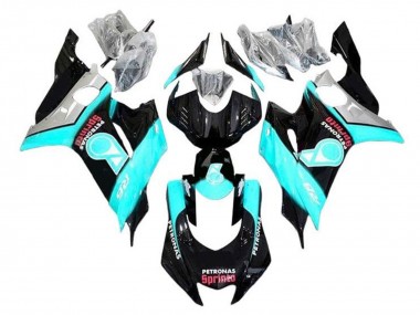 2017-2025 Yamaha YZF R6 Motorcycle Fairings - Turquoise Blue Glossy Black Petronas Canada