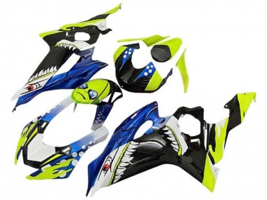 2017-2025 Yamaha YZF R6 Motorcycle Fairings - Neon Yellow Blue Shark Canada