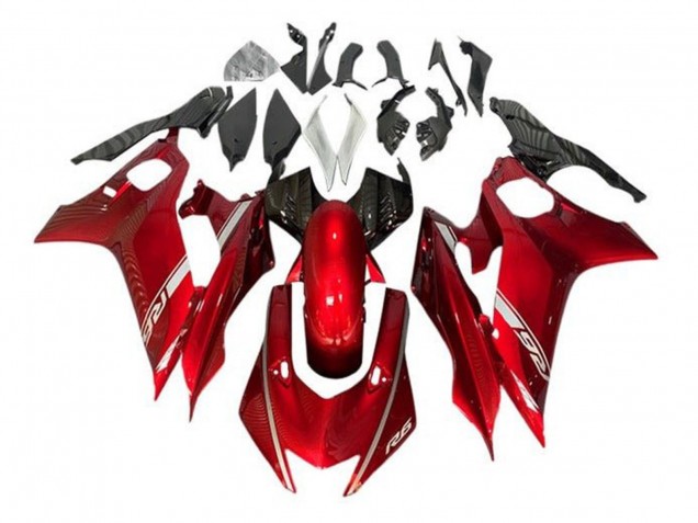 2017-2025 Yamaha YZF R6 Motorcycle Fairing - Red Canada