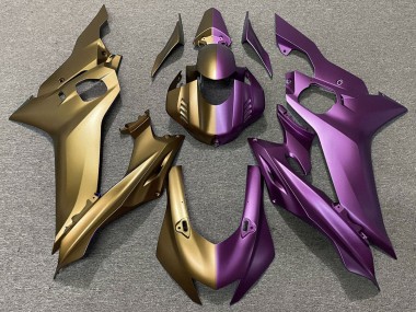 2017-2025 Yamaha YZF R6 Motorcycle Fairings - Matte Gold Purple Split Canada