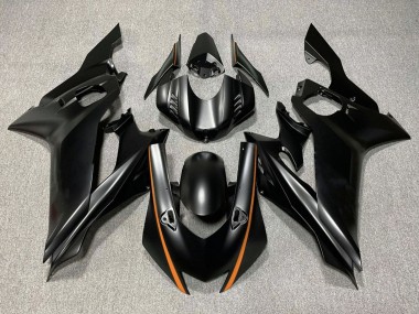 2017-2025 Yamaha YZF R6 Motorcycle Fairings - Matte Black Orange Canada
