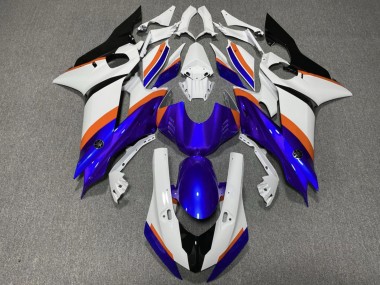2017-2025 Yamaha YZF R6 Motorcycle Fairings - White Blue Orange Canada