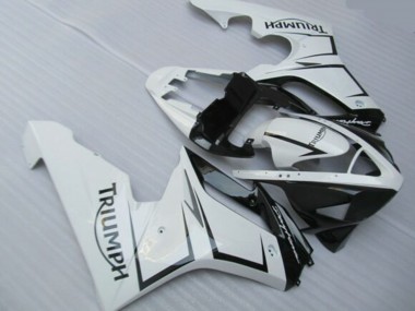 2006-2008 Triumph Daytona 675 Triple Motorcycle Fairings - White Glossy Black Canada
