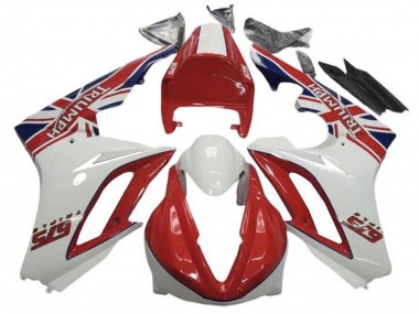 2009-2012 Triumph Daytona 675 Triple Motorcycle Fairings - White Red Canada