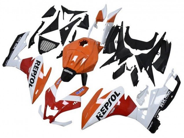 2012-2019 Aprilia RS4 50 125 Motorcycle Fairings - Orange White Red Glossy Black Repsol Canada