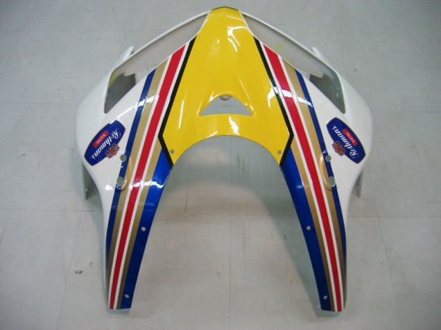 2005-2006 Honda CBR600RR Motorcycle Fairings - Blue White Yellow Rothmans Canada