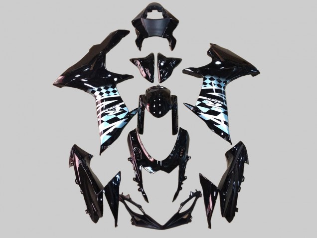 2011-2024 Suzuki GSXR 600/750 Motorcycle Fairings - Glossy Black White Canada