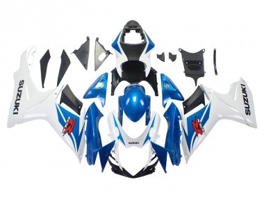 2011-2024 Suzuki GSXR 600/750 Motorcycle Fairings - Blue White Canada