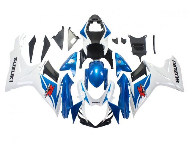 2011-2024 Suzuki GSXR 600/750 Motorcycle Fairings - Blue White Canada