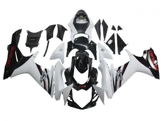 2011-2024 Suzuki GSXR 600/750 Motorcycle Fairings - White Glossy Black Canada