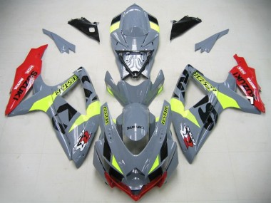 2006-2007 GSXR750 K6 Motorcycle Fairings - Nardo Grey Neon Green Red Ecstar Canada