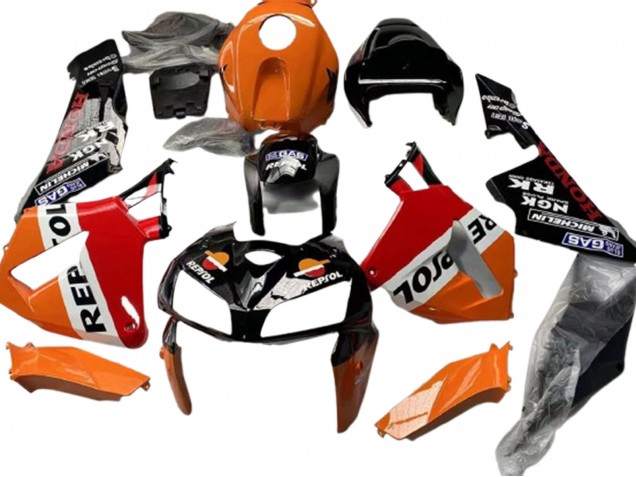 2005-2006 Honda CBR600RR Motorcycle Fairings - Black Orange White Red Repsol Canada