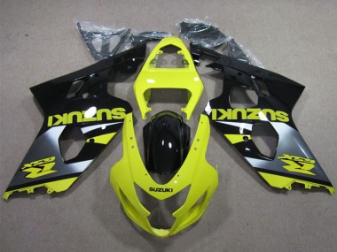 2004-2005 Suzuki GSXR 600 Motorcycle Fairings - Yellow Silver Glossy Black Canada