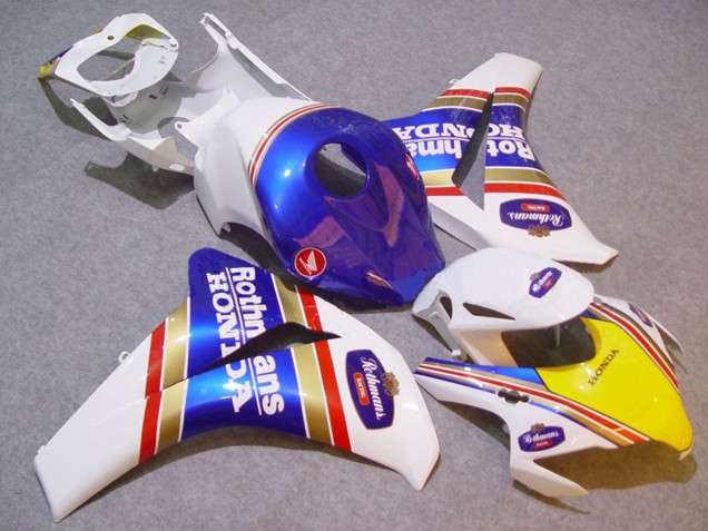 2008-2011 Honda CBR1000RR Motorcycle Fairings - White Blue Yellow Gold Rothmans Canada
