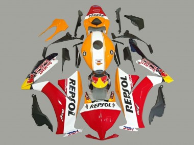 2012-2016 Honda CBR1000RR Motorcycle Fairings - White Orange Red Yellow HRC Repsol Canada