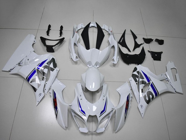 2017-2024 Suzuki GSXR 1000 Motorcycle Fairings - White Blue Canada