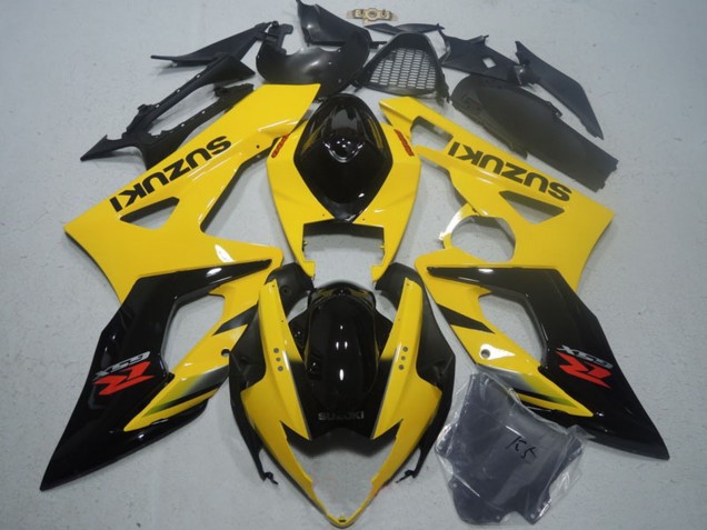 2005-2006 Suzuki GSXR 1000 Motorcycle Fairing - Yellow Glossy Black Canada