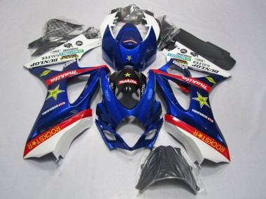 2007-2008 Suzuki GSXR 1000 Motorcycle Fairing Kits - White Blue Red Black Rockstar Canada