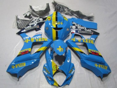 2007-2008 Suzuki GSXR 1000 Motorcycle Fairings - Blue Yellow Black Rizla 41 Canada