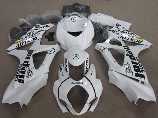 2007-2008 Suzuki GSXR 1000 Motorcycle Fairings - White Black Jordan Canada