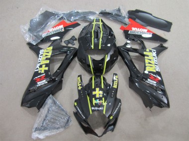 2007-2008 Suzuki GSXR 1000 Motorcycle Fairings - Glossy Black Yellow Red Rizla Canada
