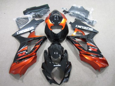 2007-2008 Suzuki GSXR 1000 Motorcycle Fairing - Glossy Black Orange Canada