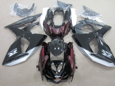 2009-2016 Suzuki GSXR 1000 Motorcycle Fairing - Glossy Black Silver Canada