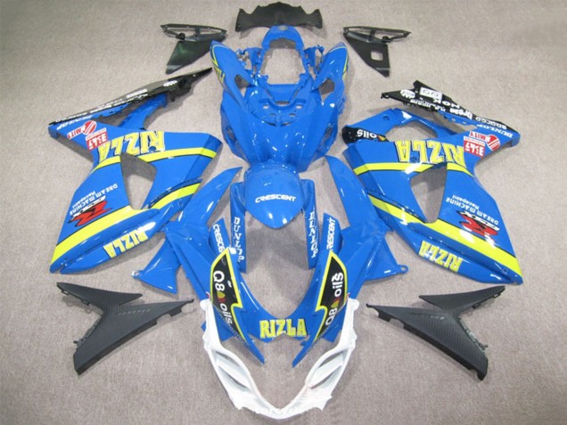 2009-2016 Suzuki GSXR 1000 Motorcycle Fairings - Blue Yellow Rizla Q8 Oils Canada