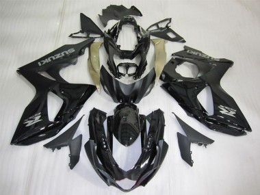 2009-2016 Suzuki GSXR 1000 Motorcycle Fairings - Glossy Black Silver Decal Canada