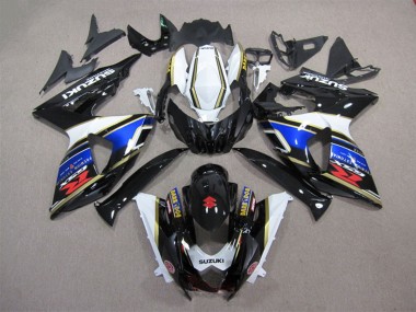 2009-2016 Suzuki GSXR 1000 Motorcycle Fairing - White Blue Black Dark Dog Canada