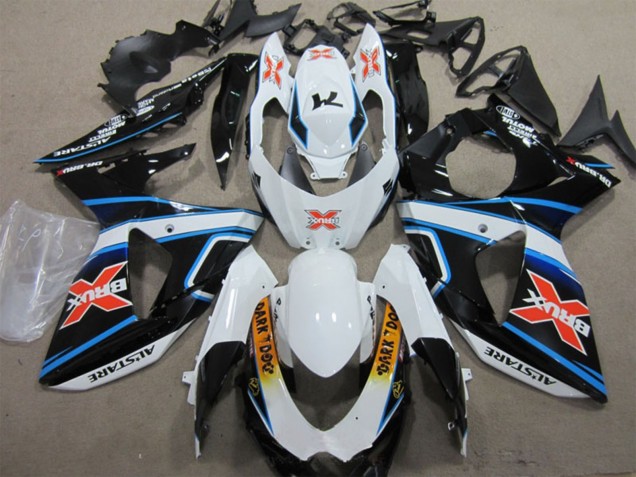 2009-2016 Suzuki GSXR 1000 Motorcycle Fairings - White Blue Yellow Black Brux Dark Dog Canada