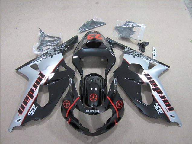 2001-2003 Suzuki GSXR 600 Motorcycle Fairings - Silver Glossy Black Red Jordan 23 Canada