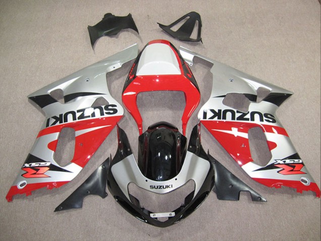 2001-2003 Suzuki GSXR 600 Motorcycle Fairings - Silver Red Glossy Black Canada