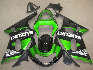 2001-2003 Suzuki GSXR 600 Motorcycle Fairings - Green Glossy Black White Canada