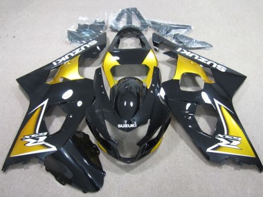 2004-2005 Suzuki GSXR 600 Motorcycle Fairings - Glossy Black Yellow Canada
