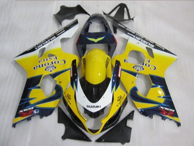 2004-2005 Suzuki GSXR 600 Motorcycle Fairings - Yellow White Blue Corona Extra Canada