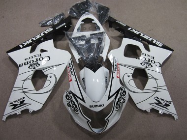 2004-2005 Suzuki GSXR 600 Motorcycle Fairings - White Black Corona Extra Motul Canada