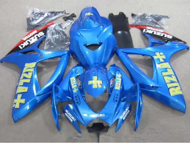 2006-2007 Suzuki GSXR 600 Motorcycle Fairings - Blue Gold Red Rizla Canada