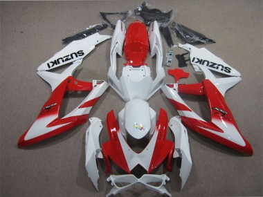 2008-2010 Suzuki GSXR 600 Motorcycle Fairings - White Red Canada
