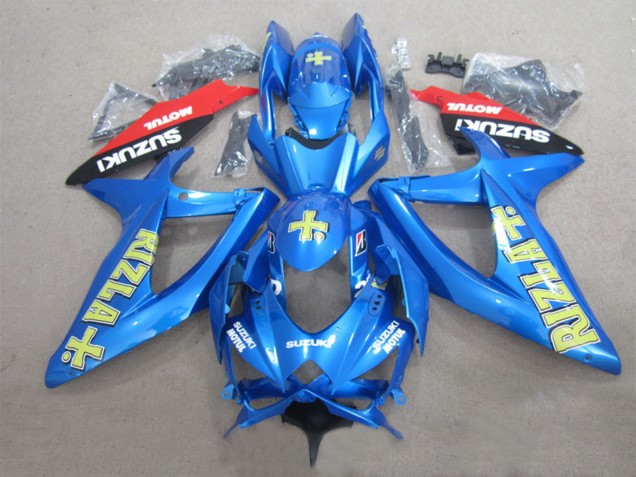 2008-2010 Suzuki GSXR 600 Motorcycle Fairings - Blue Yellow Red Black Rizla Motul Canada